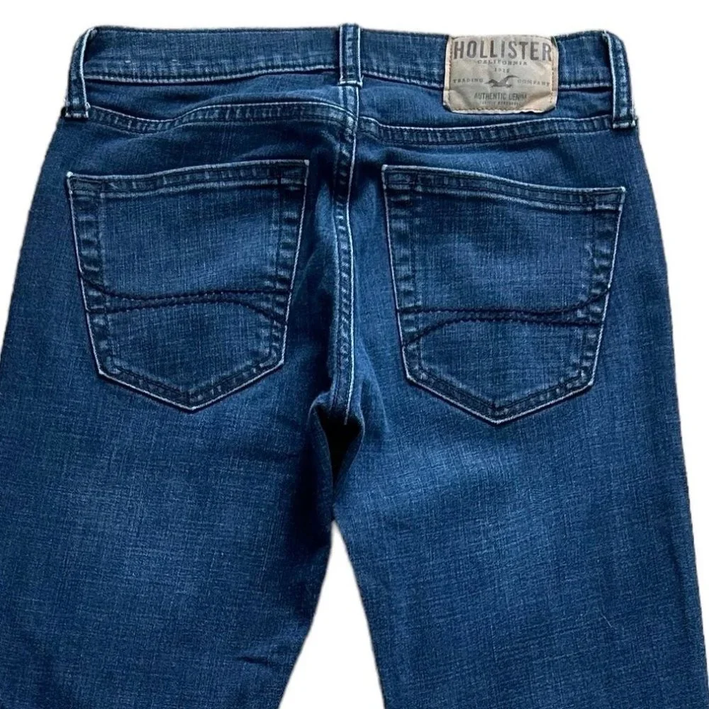 Hollister Jeans 28 X 30 Slim Straight Medium Wash Blue Denim - Picture 5 of 11